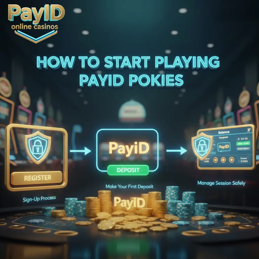 The first gaming session with PayID begins with registration and verification.
